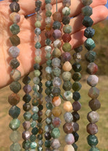 Charger l'image dans la galerie, Perles en agate indienne, forme diamant entre 6 et 10mm