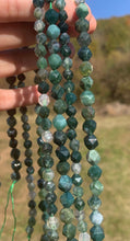 Charger l'image dans la galerie, Perles en agate mousse, forme diamant entre 6 et 8mm