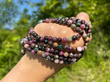 Charger l'image dans la galerie, Perles en tourmaline multicolore entre 6 et 8mm