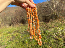 Charger l'image dans la galerie, Perles en aventurine orange, forme chips