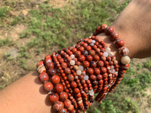 Charger l'image dans la galerie, Perles en jaspe rouge entre 4 et 12mm JRU