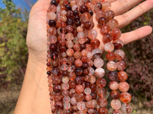 Charger l'image dans la galerie, Perles en quartz hématoïde rouge entre 4 et 12mm