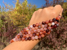 Charger l'image dans la galerie, Perles en quartz hématoïde rouge entre 4 et 12mm