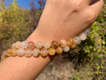 Charger l'image dans la galerie, Perles en quartz hématoïde jaune entre 6 et 10mm
