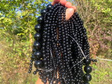Charger l'image dans la galerie, Perles en agate noire entre 4 et 20mm