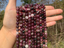 Charger l'image dans la galerie, Perles en tourmaline rubellite entre 6 et 10mm TRD