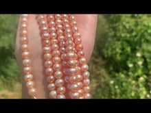 Charger et lire la vidéo dans la visionneuse de la Galerie, Perles de culture rose doré