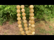 Charger et lire la vidéo dans la visionneuse de la Galerie, Perles en calcite jaune entre 4 et 10mm