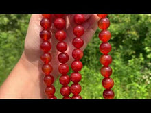 Charger et lire la vidéo dans la visionneuse de la Galerie, Perles en cornaline / agate rouge entre 4 et 14mm CAU