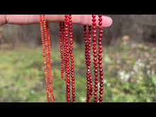 Charger et lire la vidéo dans la visionneuse de la Galerie, Perles en cornaline facettée entre 2 et 4mm