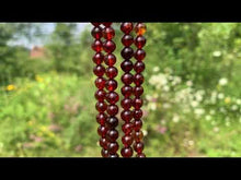 Charger et lire la vidéo dans la visionneuse de la Galerie, Perles en ambre, couleur bordeaux, 6mm