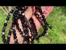 Charger et lire la vidéo dans la visionneuse de la Galerie, Perles en obsidienne argentée entre 6 et 8mm OAD
