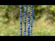 Charger et lire la vidéo dans la visionneuse de la Galerie, Perles en lapis-lazuli facettées entre 2 et 4mm