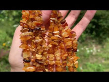 Charger et lire la vidéo dans la visionneuse de la Galerie, Perles en ambre, forme chips