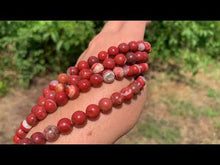 Charger et lire la vidéo dans la visionneuse de la Galerie, Perles en jaspe rouge entre 4 et 12mm JRU