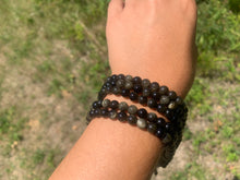 Charger l'image dans la galerie, Perles en obsidienne dorée entre 4 et 20mm