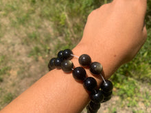 Charger l'image dans la galerie, Perles en obsidienne dorée entre 4 et 20mm