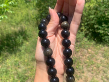 Charger l'image dans la galerie, Perles en obsidienne dorée entre 4 et 20mm