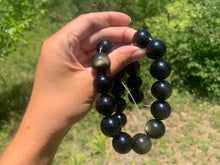 Charger l'image dans la galerie, Perles en obsidienne dorée entre 4 et 20mm