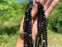 Charger l'image dans la galerie, Perles en obsidienne argentée entre 4 et 18mm OAU