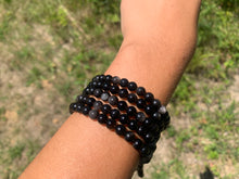 Charger l'image dans la galerie, Perles en obsidienne argentée entre 4 et 18mm OAU