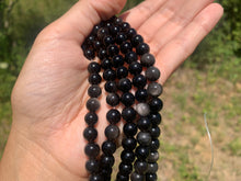 Charger l'image dans la galerie, Perles en obsidienne argentée entre 4 et 18mm OAU