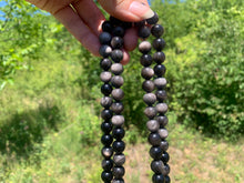 Charger l'image dans la galerie, Perles en obsidienne argentée entre 4 et 18mm OAU