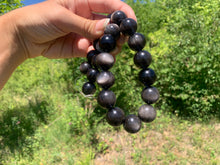 Charger l'image dans la galerie, Perles en obsidienne argentée entre 4 et 18mm OAU