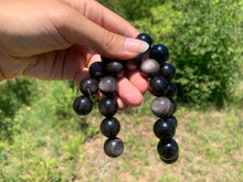 Charger l'image dans la galerie, Perles en obsidienne argentée entre 4 et 18mm OAU
