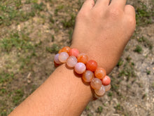 Charger l'image dans la galerie, Perles en agate mélangée avec des cornalines entre 4 et 14mm