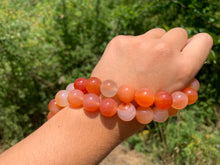 Charger l'image dans la galerie, Perles en agate mélangée avec des cornalines entre 4 et 14mm