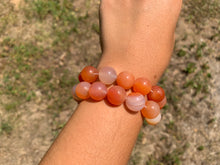 Charger l'image dans la galerie, Perles en agate mélangée avec des cornalines entre 4 et 14mm