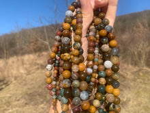 Charger l'image dans la galerie, Perles en jaspe océan entre 4 et 10mm