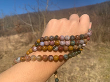 Charger l'image dans la galerie, Perles en jaspe océan entre 4 et 10mm
