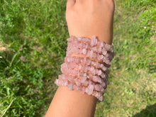 Charger l'image dans la galerie, Perles en quartz rose, forme chips