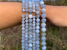 Charger l'image dans la galerie, Perles en agate blue lace entre 6 et 10mm ABLU