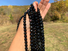 Charger l'image dans la galerie, Perles en obsidienne oeil céleste (arc-en-ciel) facettées entre 6 et 10mm