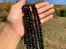 Charger l'image dans la galerie, Perles en obsidienne oeil céleste (arc-en-ciel) facettées entre 6 et 10mm