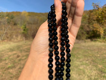 Charger l'image dans la galerie, Perles en obsidienne oeil céleste (arc-en-ciel) facettées entre 6 et 10mm