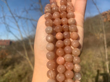 Charger l'image dans la galerie, Perles en pierre de lune pêche entre 4 et 10mm PLPU