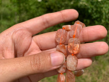 Charger l'image dans la galerie, Perles en pierre de soleil, forme "rectangle"