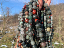 Charger l'image dans la galerie, Perles en jaspe héliotrope entre 4 et 12mm