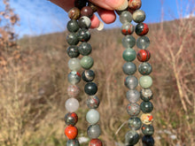 Charger l'image dans la galerie, Perles en jaspe héliotrope entre 4 et 12mm