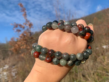 Charger l'image dans la galerie, Perles en jaspe héliotrope entre 4 et 12mm