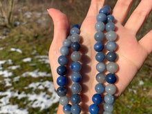 Charger l'image dans la galerie, Perles en aventurine bleue entre 4 et 12mm