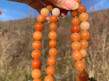 Charger l'image dans la galerie, Perles en aventurine orange entre 4 et 12mm