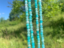 Charger l'image dans la galerie, Perles en amazonite, forme carré facetté