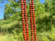 Charger l'image dans la galerie, Perles en jaspe rouge, forme carré facetté