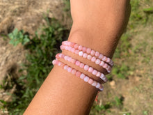 Charger l'image dans la galerie, Perles en opale commune rose, forme carré facetté