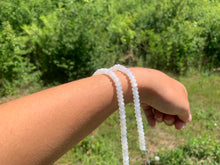 Charger l'image dans la galerie, Perles en pierre de lune blanche, disque facetté